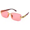Gafas de Moda, Sencillas y Versátiles Estilo Coreano Retro Sin Marco Tendencia Gafas de Sol Delgadas de Gama Alta para Mujer 131 Bb03 2