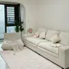 Tapete Estilo Creme com Linhas Arco-Íris Imitação de Caxemira para Sala de Estar Doméstica, Sofá, Espesso, Antiderrapante, Cobertor para Mesa de Centro, Cobertor para Quarto ao Lado da Cama