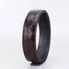 Cinturón de Cuero Genuino de Primera Capa con Patrón de Cocodrilo para Hombre, Tejido Interno, Cinturón de Cuero de Lujo Ligero para Negocios Casual, para Personas Jóvenes y de Mediana Edad