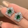 Conjunto de Joias Hua Youmei Joias Ornamento Brincos Colar Anel Avó Verde High-end Combina com Tudo Feminino Atacado