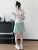 Vestido Floral Fresco y Elegante Estilo Coreano, Vestido Bodycon de Encaje Fresco de Verano de Cintura Alta Energético, Vestido de Cola de Pez Estilo Vacaciones Línea A