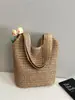 Bolso Tejido de Paja Estilo Nuevo para Vacaciones 2026, Bolso de Hombro Único, Bolso Tote Nuevo, Bolso Tejido a Mano Casual de Gran Capacidad