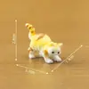 Figuras de peluche miniatura, adorables y realistas de vaca y gatito - perfectas como decoraciones DIY para casas de muñecas, accesorios u pequeños adornos de escritorio