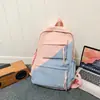 Mochila modelo nuevo 2026, gran capacidad, mochila de viaje casual y simple, estilo universitario, nicho de Instagram, mochila escolar de bloques de color, moderna
