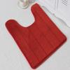 Tapete de Chão em Veludo Coral com Rebound Lento em Formato de U de Espuma de Memória Tapete de Banheiro Antiderrapante Tapete para Banheiro e Vaso Sanitário Tapete de Entrada Tapete Antiderrapante para Vaso Sanitário