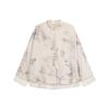 Primavera 2026 Estilo Chino Tinta Lavada Jacquard de Rosa Rosa Top de Terciopelo Imitación de Seda Chaqueta Cárdigan