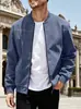 Chaqueta de ante para hombre transfronteriza, modelo nuevo de Temu, top de color liso con cremallera, cárdigan abrigo casual para primavera y otoño