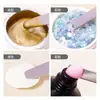 Palo para Mezclar Esmalte en Gel de Uñas Paleta de Acero Inoxidable Palo de Doble Punta Bidireccional Profesional para Mezclar Colores Herramientas de Mezcla Metálicas Suministros para Pintura