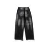 Roupa Vintage 2025 Outono Novo Jeans Masculino Solto Reto de Perna Larga Americano Retrô Lavado Desgastado