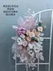 Flor de Casamento Criativa Flor Rosa de Casamento Fileira de Flores Arranjo de Flores de Chão Salão de Casamento Decoração de Arte Floral Pronta