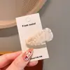 Pinza para el Cabello de Gota de Agua Fresca y Dulce, Pinza Lateral Estilo Coreano Color Ámbar, Pinza para Flequillo, Pinza de Pato Versátil para Niñas, Accesorios para el Cabello