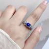 Anillo de dedo índice blanco con incrustaciones de moneda de cobre de la suerte del sur de plata esterlina S925, estilo retro nacional, combina con todo.