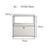 Aparador modular estilo meados do século, rack de TV Bauhaus, armário moderno simples de luxo leve, de chão para casa branco