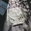 Pantalones sin costuras de seda helada de cintura alta para control de abdomen y levantamiento de glúteos para mujer, con inserciones de malla y entrepierna de seda de morera transpirable, pantalones moldeadores para mujer