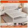 Cama de Ferro Forjado Solteiro Camada Única Uso Doméstico Estudante Dormitório de Funcionários Cama com Estrutura de Ferro 1,5m Quarto de Aluguel Pequeno Roupa de Cama de Casal