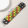 Estilo europeo y americano, inspirado en el punk, estilo callejero genial, temática de club nocturno, de color oscuro, pulsera con tachuelas cuadradas, un par de pulseras de combinación de cuero para parejas