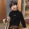 Ropa de Otoño e Invierno para Niños y Niñas, Nuevas Camisetas Casuales Versátiles Cálidas de Capa Base con Cuello Medio Alto para Niños