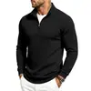 Sudadera con cremallera y cuello alto jacquard a cuadros casual simple resistente para hombre de primavera y otoño, europea y americana, transfronteriza de Amazon