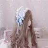 Faixa de Cabeça Lolita Floral Design de Cupido Anjo Versátil Renda KC Faixa de Cabelo Laço Acessório de Cabelo Lolita