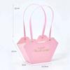 Bolsa de Tote con Flores Blancas, Bolsa Impermeable en Forma de Corazón, Estilo de Comercio Exterior, Regalo de Ramo para el Día de la Mujer