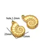Pingentes de Cavalo-Marinho, Golfinho, Tartaruga, Caranguejo em Aço Inoxidável Banhado a Ouro 18K Europeu e Americano Acessórios para Colar e Pulseira DIY Joias Atacado