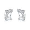 Brincos de prata esterlina de zircão de prata ultrafronteiras europeus e americanos brincos de prata de luxo leve comércio exterior popular S925 brincos de prata feminino alto sentido