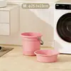 Juego de Cubo de Agua para el Hogar, Lavabo, Cucharón de Agua, Cubo de Plástico Engrosado, Gran Capacidad, Uso Doméstico, Set de Tres Piezas para Baño en Dormitorio de Estudiantes