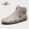 Zapatillas Deportivas Casuales de Cuero Genuino de Piel de Oveja de Caña Alta Versátiles para Hombre Estilo de Hombre Soporta Personalización OEM