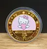 Medalhão Comemorativo de Mão do Entorno da Animação Hello Kitty Moeda Comemorativa Hello Kitty Atividade Coleção Comemorativa de Metal