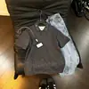 Camisa Polo Retro Americana Tie-dye Bordada Manga Curta Masculina Verão Malandro Frescor Camiseta Peso Pesado Ombro Real Manga Meia