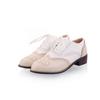 Zapatos de Tacón Bajo de Primavera 2022 para Mujer, Estilo Vintage Tallado, Tallas Grandes 40-43, Zapatos de Mujer Transfronterizos, Bloque de Color Brogue