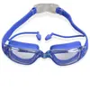 Gafas de Natación Galvanizadas Tapones para los Oídos de una Pieza para Exteriores Miopía Gafas de Natación para Adultos Impermeables y Antivaho Venta Directa de Fábrica