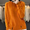 Sudadera con capucha de color liso, estilo pit, de lana peinada, manga larga, casual, para ir al trabajo, primavera y verano, fina, para mujer, sudadera de punto, prenda exterior
