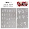 Pegatinas para Uñas de Dedo Calavera de Halloween Planas Adhesivas Calavera Oscura Uñas DIY Pegatinas de Arte para Uñas Joyería Estilo Dh