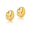 Pendientes Retro Franceses Chapados en Cobre Cepillado Oro Real de 22 Quilates Pendientes y Pendientes de Estilo Frío Transfronterizo Europeo y Americano Personalizados de Gama Alta