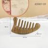 Pente de massagem de cinco dentes de sândalo dourado, pente meridiano para cuidados com o cabelo, raspagem de nariz de sapo, pente de dentes grandes, pente de raspagem