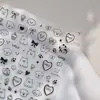 Livro Vermelho Pequeno Samoyed Sorrindo Desenho de Linha Filhote Gato Fofo Adesivos de Arte para Unhas em Estoque Case de Celular com Câmera Leve Adesivos