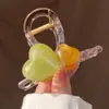 Popular Coração Dupla Face Elegante Cor de Gelatina Presilha de Coração Presilha de Cabelo de Verão para Mulheres Versátil Presilha Shark para Parte de Trás da Cabeça