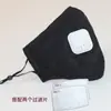 Mascarilla transfronteriza con válvula de respiración invierno cálido tela de algodón con ranura para filtro mascarilla negra de moda para montar para hombres y mujeres