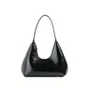 Bolsa Hobo Clássica de Couro Genuíno de Alta Qualidade para Mulheres, Bolsa de Couro com Cera de Óleo para o Dia a Dia, Bolsa Formato Dumpling de Ombro Único para Mulheres, Atacado
