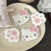 Flequillo lateral con forma de pata de gatito Kt de peluche con cinta mágica para niñas, Pinzas para el pelo rosas suaves y lindas, Dulces accesorios para el pelo, Pasadores