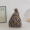 Bolsa de Tricô, Bolsa de Mão, Bolsa Saco, Bolsa de Ombro, Bolsa Feminina de Palha, Bolsa Feminina, Bolsa Colete, Bolsa Simples para Presente, Color-Blocking