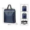 517 Bolsa Portátil Vertical para Arquivos de Escritório de Grande Capacidade com Padrão de Diamante, Camada Dupla, Zíper Duplo, Impressível na Superfície