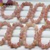 Pulseiras Recheadas Flor de Pessegueiro Rosa Atacado, Contas Redondas, Contas Soltas Recheadas Flor de Pessegueiro Jade de Seda Dourada, Pulseiras Femininas, Acessórios, Contas, Transmissão Ao Vivo
