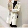 Abrigo largo de terciopelo de visón de imitación de estilo coreano nuevo otoño e invierno 2024, abrigo grueso y sencillo para mujer, abrigo de moda
