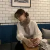 Bufanda para Mujer Otoño e Invierno Tejida Nueva Engrosada de Moda Cruzada Cálida Lana Felpa Cuello de Lana Estilo Coreano