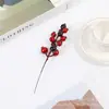 Fornecedor Atacadista de Flores de Balde da Fortuna, Frutas da Fortuna Simuladas, Frutas de Azevinho, Frutas Vermelhas Grandes, Flores Artificiais, Flores de Exibição para Sala de Estar de Ano Novo