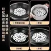 Rejilla de vapor multifuncional de acero inoxidable, extra gruesa, de grado alimenticio, ajustable y plegable, adecuada para uso en la cocina y cocina casera