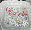 Brincos de Grampo 5*11 Altamente Permeáveis em Formato de Gota com Furos Cruzados e Contas Acrílicas DIY Acessórios Manuais Contas Soltas