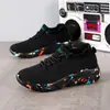 Zapatos de Hombre Nuevos Zapatos de Malla Tejida con Mosca Zapatos Casuales Deportivos Suela Gruesa Zapatos de Moda Zapatos Casuales de Hombre de Corte Bajo Tenis